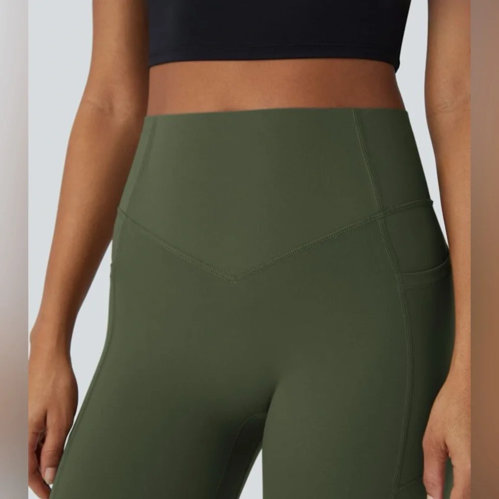 HALARA Full Length Green SoCinched High Waisted Scrunch Butt Lifting Leggings - Picture 5 of 15